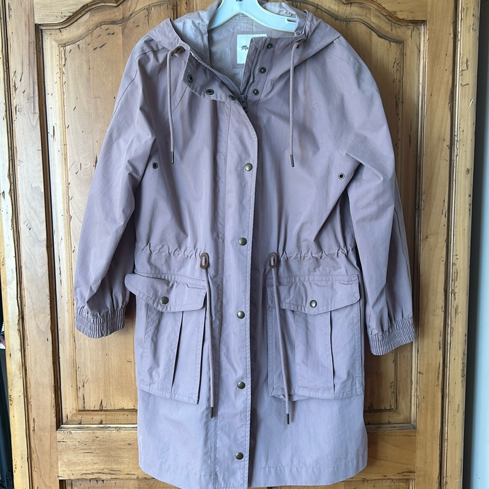 Madewell Lavender Spring Rain Jacket, Like New, Size Medium